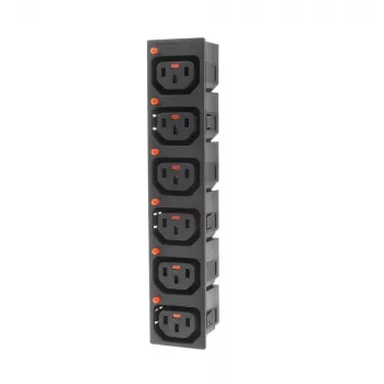ACT C13 IEC Lock Net Entree (6 lähtöä) - musta, PA135015BK6