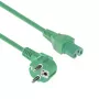ACT Powercord virtajohto CEE 7/7 pistoke (kulma) - C15 vihreä 1,5 m