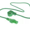 ACT Powercord virtajohto CEE 7/7 pistoke (kulma) - C15 vihreä 1,5 m