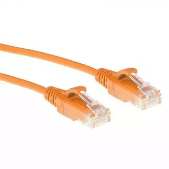 ACT oranssi 5 metriä LSZH U/UTP CAT6 Datacenter Slimline -verkkokaapeli ilman lukituskielekettä ja RJ45-liittimillä