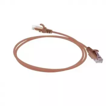 ACT ruskea 2 metriä LSZH U/UTP CAT6 Datacenter Slimline -verkkokaapeli lukituskielekkeen suojalla ja RJ45-liittimillä