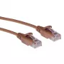 ACT ruskea 0,15 m LSZH U/UTP CAT6 Datacenter Slimline -verkkokaapeli lukituskielekkeen suojalla ja RJ45-liittimillä