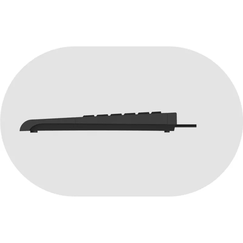 KeySonic ACK-3410 (UK) näppäimistö koti USB QWERTY UK englanti musta