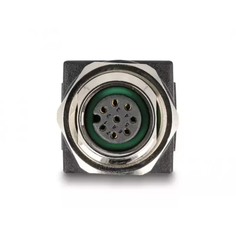 DeLOCK M12-adapteri A-koodattu 8-napainen liitin RJ45-liittimeen suora