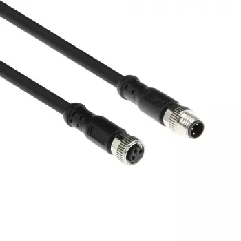 ACT Industrial 3,00 metrin anturikaapeli M8A 3-napainen pistoke - M8A 3-napainen liitin, Ultraflex Xtreme TPE -kaapeli, suojattu