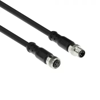 ACT Industrial 1,50 metrin anturikaapeli M8A 4-napainen pistoke - M8A 4-napainen liitin, Ultraflex Xtreme TPE -kaapeli, suojattu