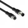 ACT Industrial 1,50 metrin anturikaapeli M12A 4-napainen pistoke - M12A 4-napainen liitin, Superflex Xtreme TPE -kaapeli, suojattu
