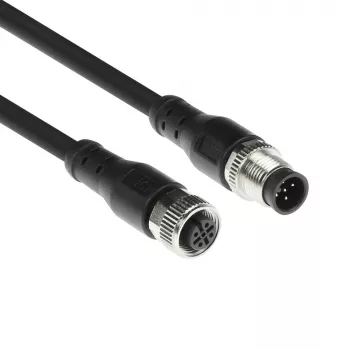 ACT Industrial 5,00 metrin anturikaapeli M12A 5-napainen pistoke M12A 5-napaiseen liittimeen, Superflex Xtreme TPE-kaapeli, suojattu