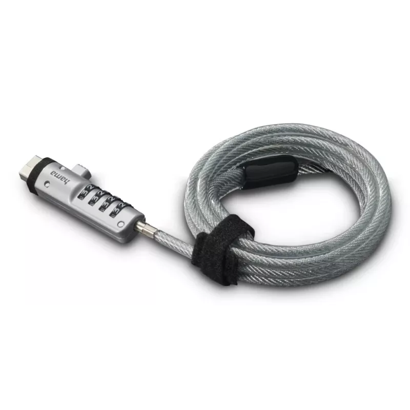 Hama USB-kaapelilukko hopea, läpinäkyvä 1,8 m