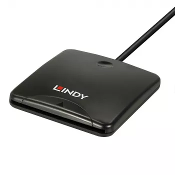 Lindy USB 2.0 älykortinlukija, USB, musta, 1,2 m, 480 MB/s, 2 vuosi(a), CE, Federal Communications Commission (FCC), REACH, RoHS