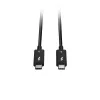 Lindy 1 m Thunderbolt 5 -kaapeli, 80 Gbit/s, passiivinen, uros, uros, 1 m, 80 Gbit/s, musta, nikkeli