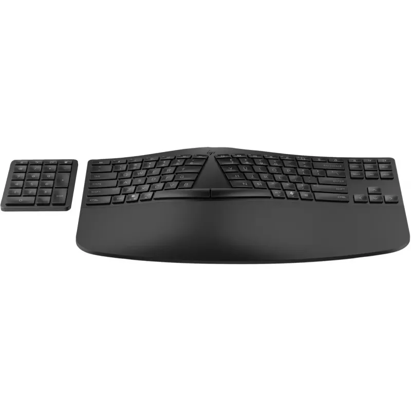 HP 960 Ergonomic Wireless näppäimistö Full-size 100% RF Wireless + Bluetooth kalvomallinen musta kotiin