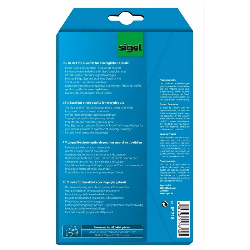 Sigel IP718 kiiltävä valokuvapaperi