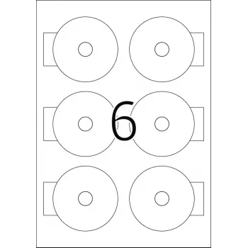 Itseliimautuvat tarrat HERMA CD Mini A4 Ø 78 mm