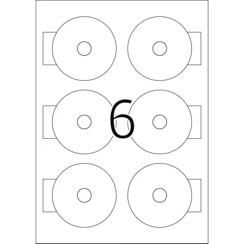 Itseliimautuvat tarrat HERMA CD Mini A4 Ø 78 mm