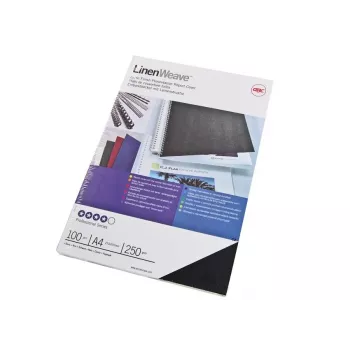 GBC LinenWeave sidontakannet 250 g/m² A4 musta (100)