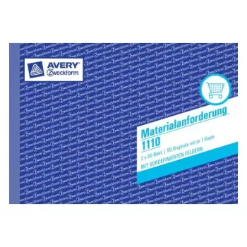 Hallintokirja Avery 1110 sininen valkoinen