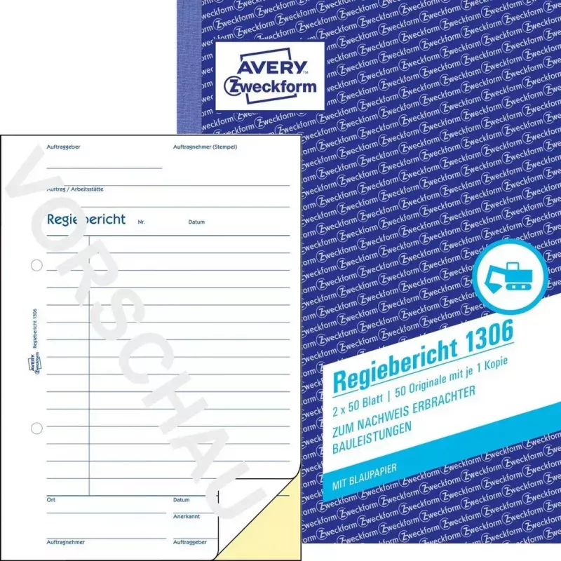 Laskutuslomake/-kirja A5 Avery 1306