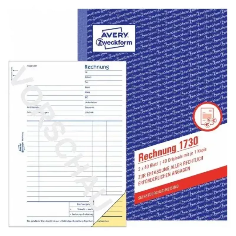 Liikelomake Avery 1730