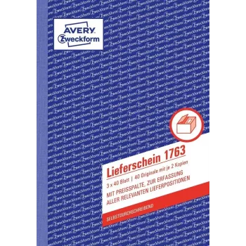 Kirjanpitolomakekirja A5 Avery 1763