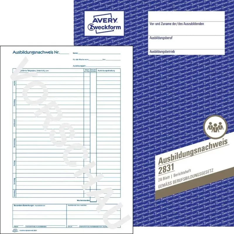 Avery Zweckform 2831 koulutusvihko, A4, 28 arkkia