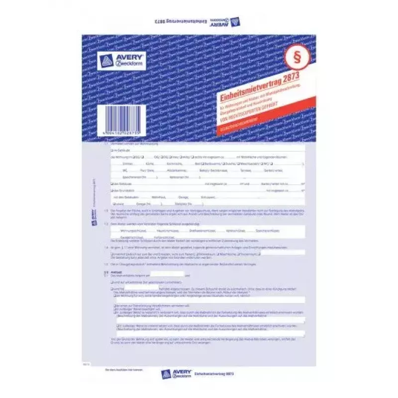 Rekisteripaperi Avery 2873