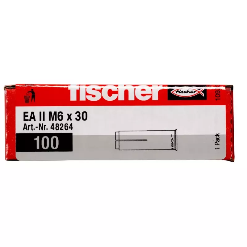 Ankkuri Fischer EA II M6 100 kpl 30 mm