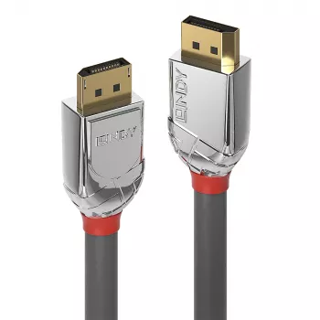 Lindy 0,5 m DisplayPort 1.4 -kaapeli, Cromo Line, 0,5 m, DisplayPort, DisplayPort, uros, uros, 4096 x 2160 pikseliä