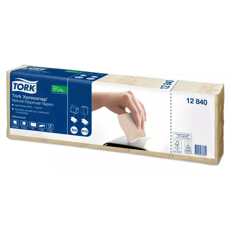 Paperiservetit Tork 12840 natural 1125 kpl