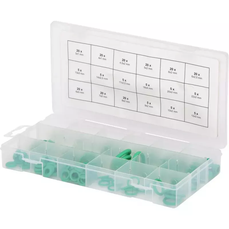 KS Tools 970.0260 O-rengasvalikoima, HNBR, 3-22 mm sisähalkaisija, 225 kpl