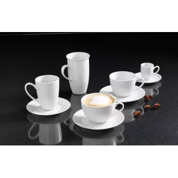 Ritzenhoff & Breker Snap BIANCO posliininen cappuccinokuppi 0,3 L, 4 kpl:n setti