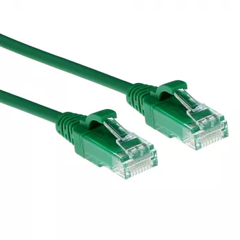 ACT vihreä 5 metriä LSZH U/UTP CAT6 Datacenter Slimline -verkkokaapeli RJ45-liittimillä