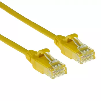 ACT keltainen 5 metriä LSZH U/UTP CAT6 datakeskuksen Slimline-verkkokaapeli RJ45-liittimillä