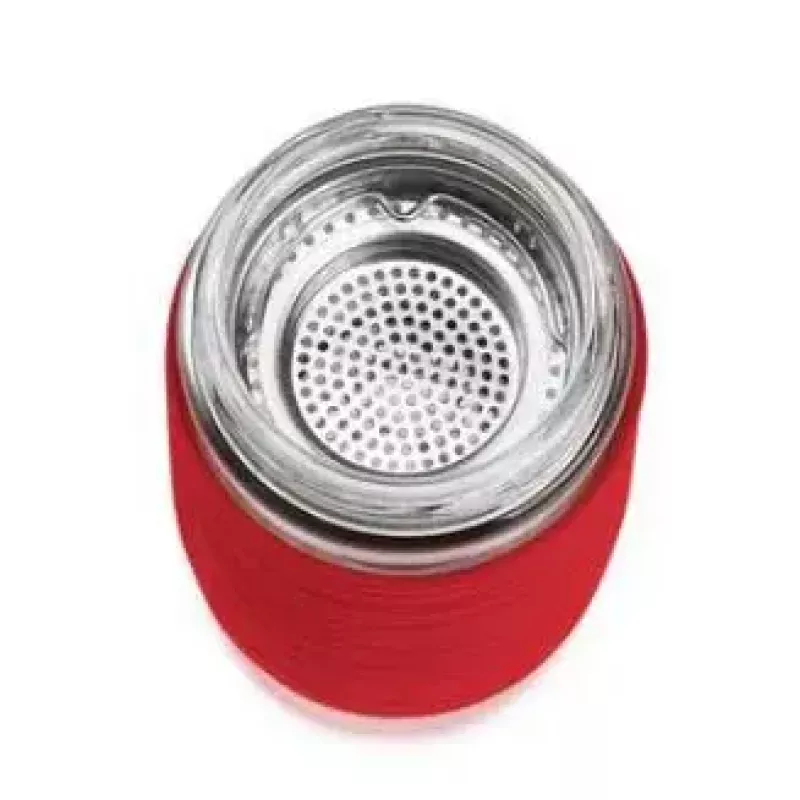 Emsa TEA MUG eristetty muki 2-in-1-siivilälisäosalla, 420 ml, punainen