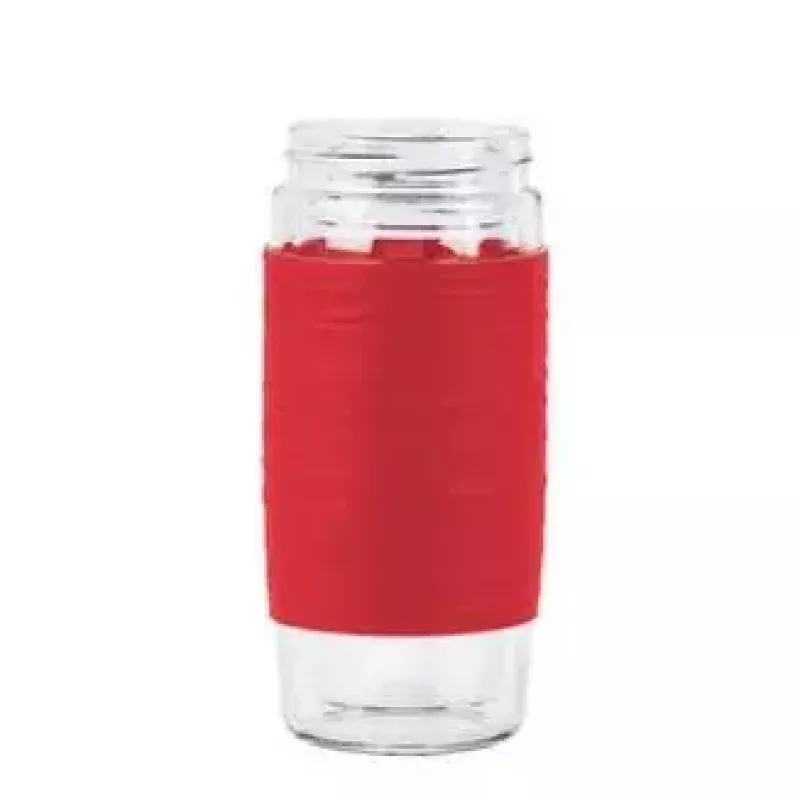 Emsa TEA MUG eristetty muki 2-in-1-siivilälisäosalla, 420 ml, punainen
