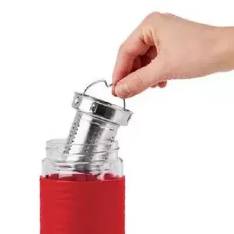 Emsa TEA MUG eristetty muki 2-in-1-siivilälisäosalla, 420 ml, punainen