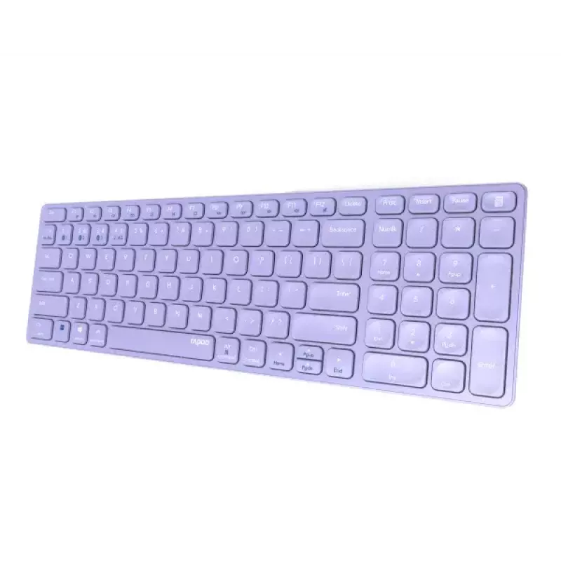 Langaton näppäimistö Rapoo E9700M QWERTZ saksa syreeni RF Bluetooth