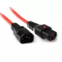 ACT virtakaapeli C13 IEC Lock C14 punainen 3 m PC1387 230V 10A