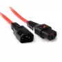 ACT virtakaapeli C13 IEC Lock C14 punainen 1,5 m 10 A 230 V