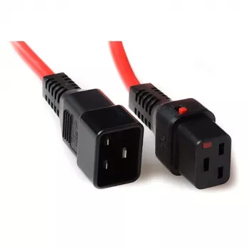 ACT virtakaapeli C19 IEC Lock - C20 punainen 1 m, PC1401