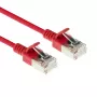 ACT punainen 0,15 m LSZH U/FTP CAT6A datakeskuksen slimline-patchkaapeli lukitussuojalla ja RJ45-liittimillä