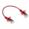 ACT punainen 0,15 m LSZH U/FTP CAT6A datakeskuksen slimline-patchkaapeli lukitussuojalla ja RJ45-liittimillä
