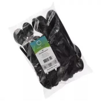 Kertakäyttökeittolusikka Papstar 96437 polypropyleeni musta 50 kpl