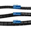 ACT 20 mm spiraalikaapelinsuoja, pituus 30 metriä, kaapelinhallinta, musta, polyvinyylikloridi (PVC)