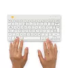 R-Go Tools ergonominen näppäimistö R-Go Compact Break, kompakti näppäimistö tauko-ohjelmistolla, QWERTY (UK), Bluetooth, valkoinen