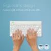 R-Go Tools ergonominen näppäimistö R-Go Compact Break, kompakti näppäimistö tauko-ohjelmistolla, QWERTY (UK), Bluetooth, valkoinen