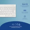 R-Go Tools ergonominen näppäimistö R-Go Compact Break, kompakti näppäimistö tauko-ohjelmistolla, QWERTY (UK), Bluetooth, valkoinen