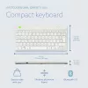 R-Go Tools ergonominen näppäimistö R-Go Compact Break, kompakti näppäimistö tauko-ohjelmistolla, QWERTY (UK), Bluetooth, valkoinen
