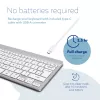 R-Go Tools ergonominen näppäimistö R-Go Compact Break, kompakti näppäimistö tauko-ohjelmistolla, QWERTY (UK), Bluetooth, valkoinen