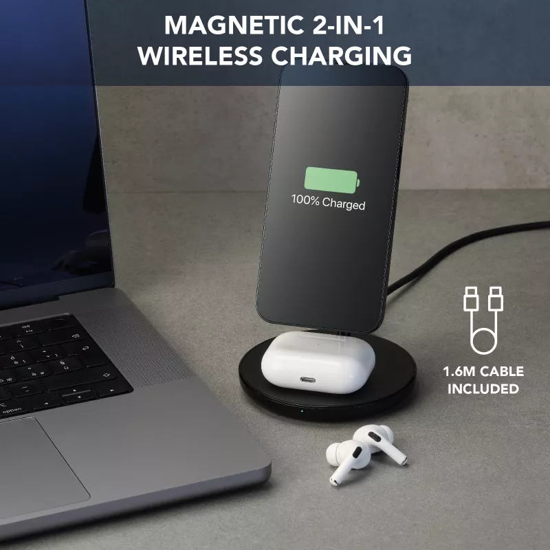 Cellularline Mag Duo Wireless Charger 2-in-1 langaton latausteline Apple-laitteille